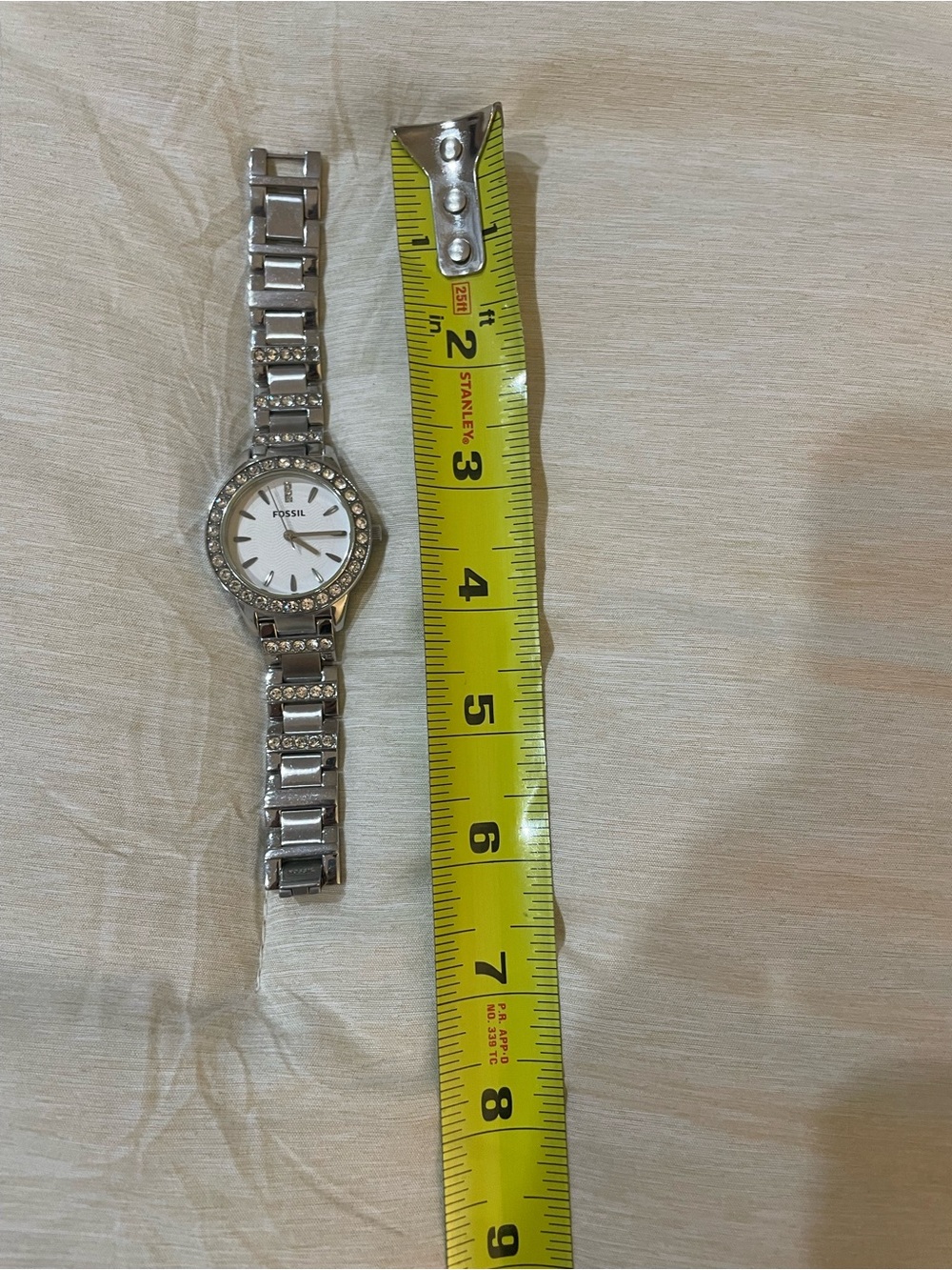 Fossil Silver-tone Women's Crystal Bezel Watch - Picture 3 of 3